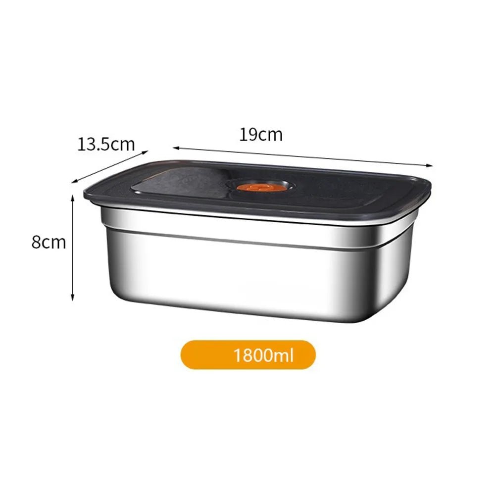 Stainless Steel Camping Lunch Box Sealed Leak-proof Bento Box Microwave Suitable Large Capacity Refrigerator Freezer Storage Box - MAGUSTA BEAUTY