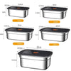 Stainless Steel Camping Lunch Box Sealed Leak-proof Bento Box Microwave Suitable Large Capacity Refrigerator Freezer Storage Box - MAGUSTA BEAUTY