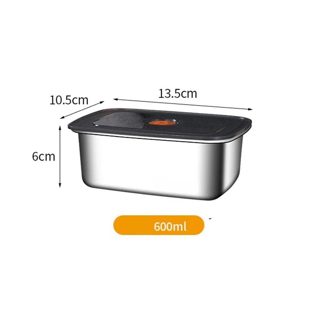 Stainless Steel Camping Lunch Box Sealed Leak-proof Bento Box Microwave Suitable Large Capacity Refrigerator Freezer Storage Box - MAGUSTA BEAUTY