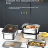 Stainless Steel Camping Lunch Box Sealed Leak-proof Bento Box Microwave Suitable Large Capacity Refrigerator Freezer Storage Box - MAGUSTA BEAUTY