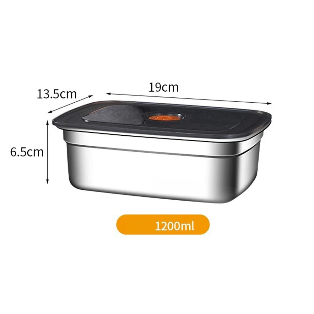 Stainless Steel Camping Lunch Box Sealed Leak-proof Bento Box Microwave Suitable Large Capacity Refrigerator Freezer Storage Box - MAGUSTA BEAUTY