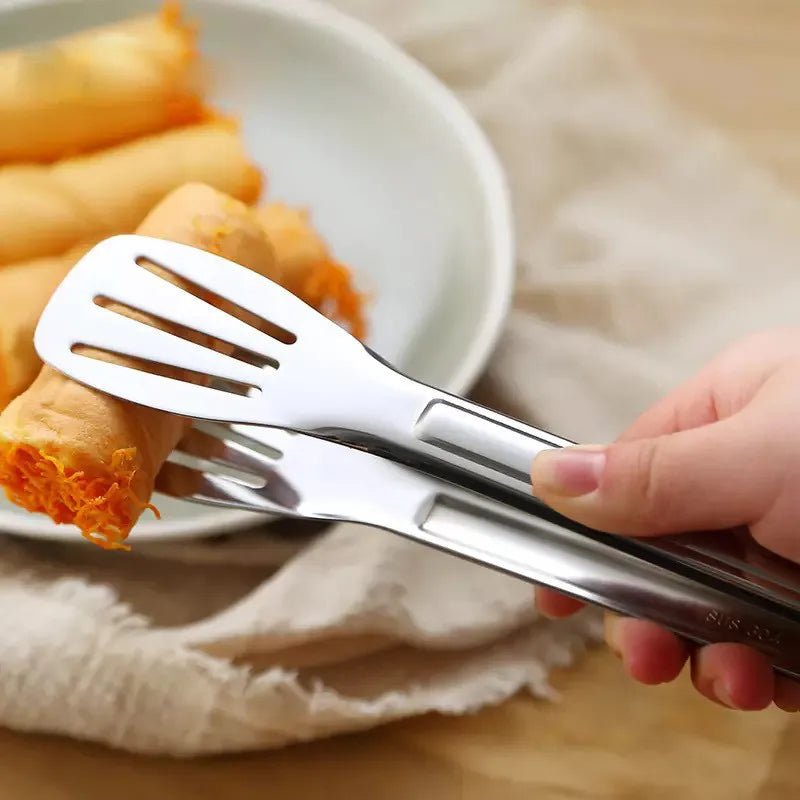 Stainless Steel Food Tongs Barbecue Tongs Meat Salad Steak Food Serving Clip Tweezers Long BBQ Cooking Tongs Kitchen Utensils - MAGUSTA BEAUTY