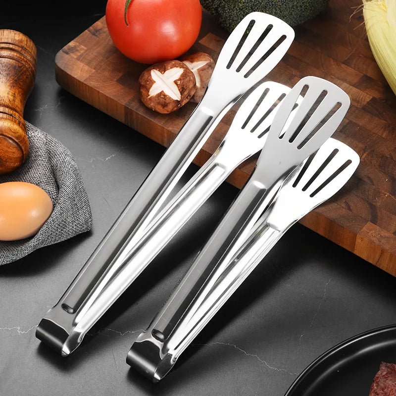 Stainless Steel Food Tongs Barbecue Tongs Meat Salad Steak Food Serving Clip Tweezers Long BBQ Cooking Tongs Kitchen Utensils - MAGUSTA BEAUTY
