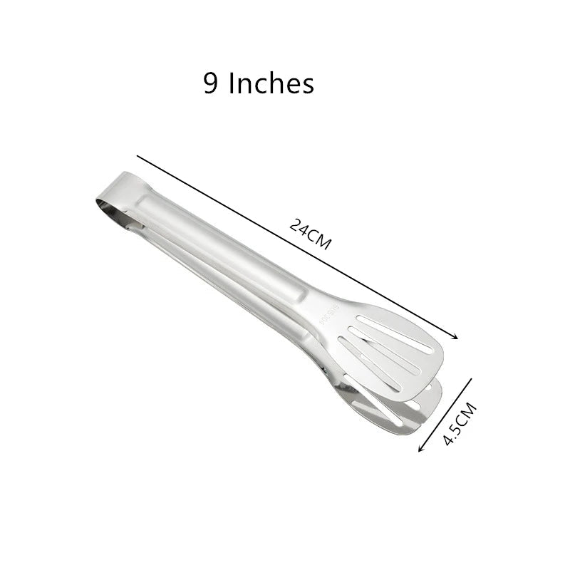 Stainless Steel Food Tongs Barbecue Tongs Meat Salad Steak Food Serving Clip Tweezers Long BBQ Cooking Tongs Kitchen Utensils - MAGUSTA BEAUTY