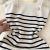 Striple 2024 Sexy Summer Knit Strap Dress Women Tank Elatic Waist Bodycon Sundress Female Beach Backless Midi Dress - MAGUSTA BEAUTY