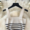 Striple 2024 Sexy Summer Knit Strap Dress Women Tank Elatic Waist Bodycon Sundress Female Beach Backless Midi Dress - MAGUSTA BEAUTY