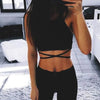 Summer Crop Tops Blusa Women Sleeveless Sexy Bandage T Shirt Top Fashion Black Lace Up Tank Top Tumblr Ladies - MAGUSTA BEAUTY
