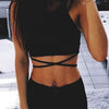 Summer Crop Tops Blusa Women Sleeveless Sexy Bandage T Shirt Top Fashion Black Lace Up Tank Top Tumblr Ladies - MAGUSTA BEAUTY