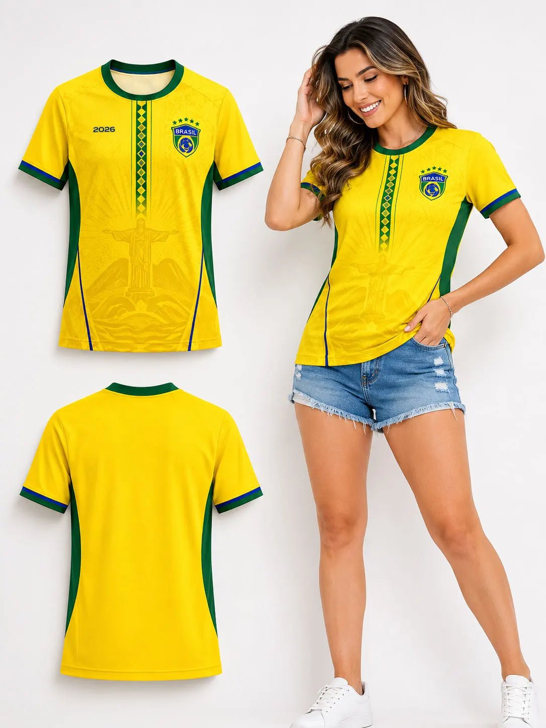 Summer New Brazil Football Jerseys For Men 2026 Football Support Sports Tshirts Mesh Breathable Tees Fans Gifts Man Clothing - MAGUSTA BEAUTY