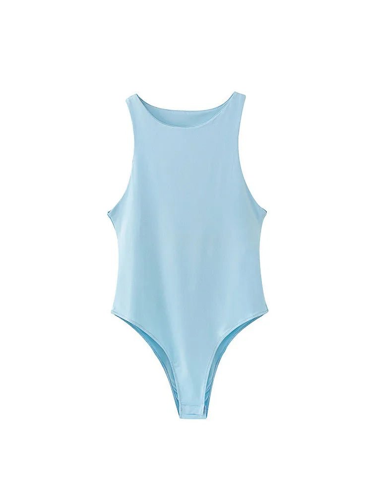 summer solid sexy bodycon women bodysuits female 8 color green slim casual bodysuit chic lady club short playsuits femme - MAGUSTA BEAUTY