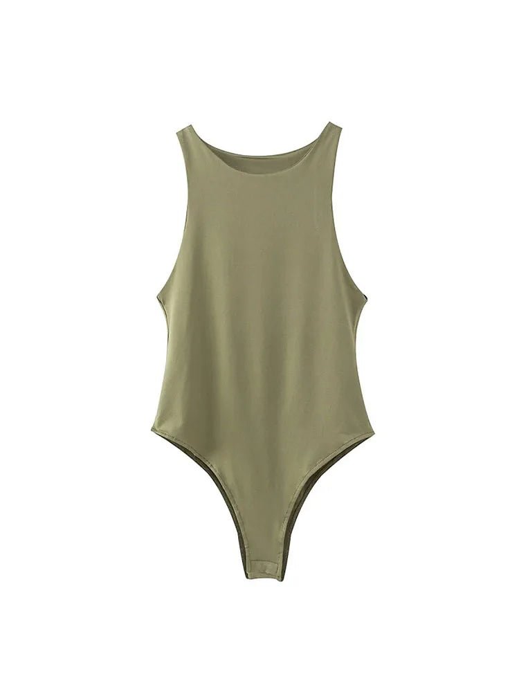 summer solid sexy bodycon women bodysuits female 8 color green slim casual bodysuit chic lady club short playsuits femme - MAGUSTA BEAUTY