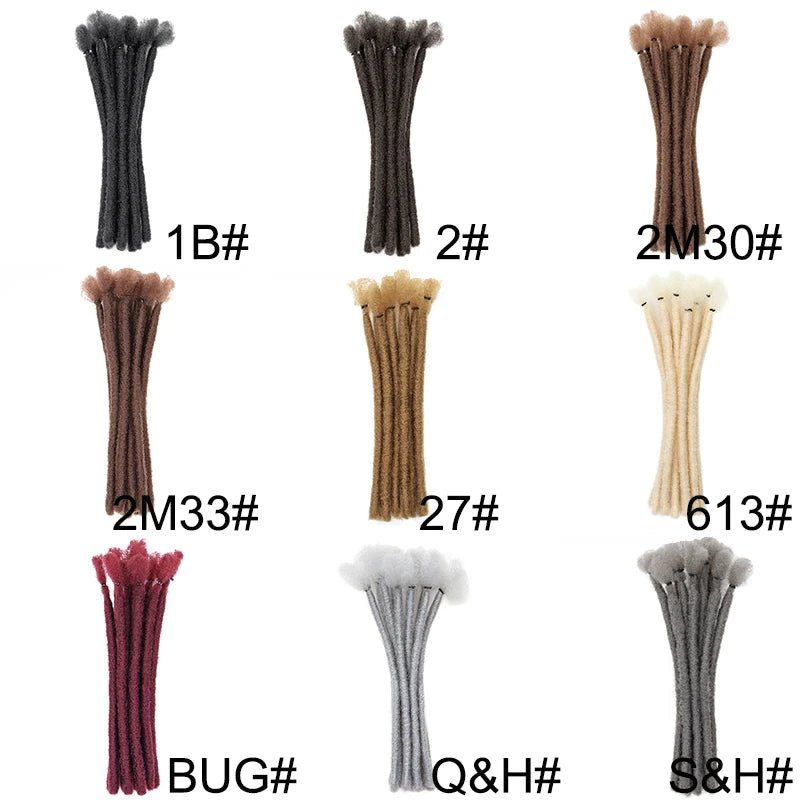 Synthetic 8Inch Handmade Dreadlocks 10strands Locs Hip-Hop Style Braids Hair Extension Crochet Hair for Men Women - MAGUSTA BEAUTY