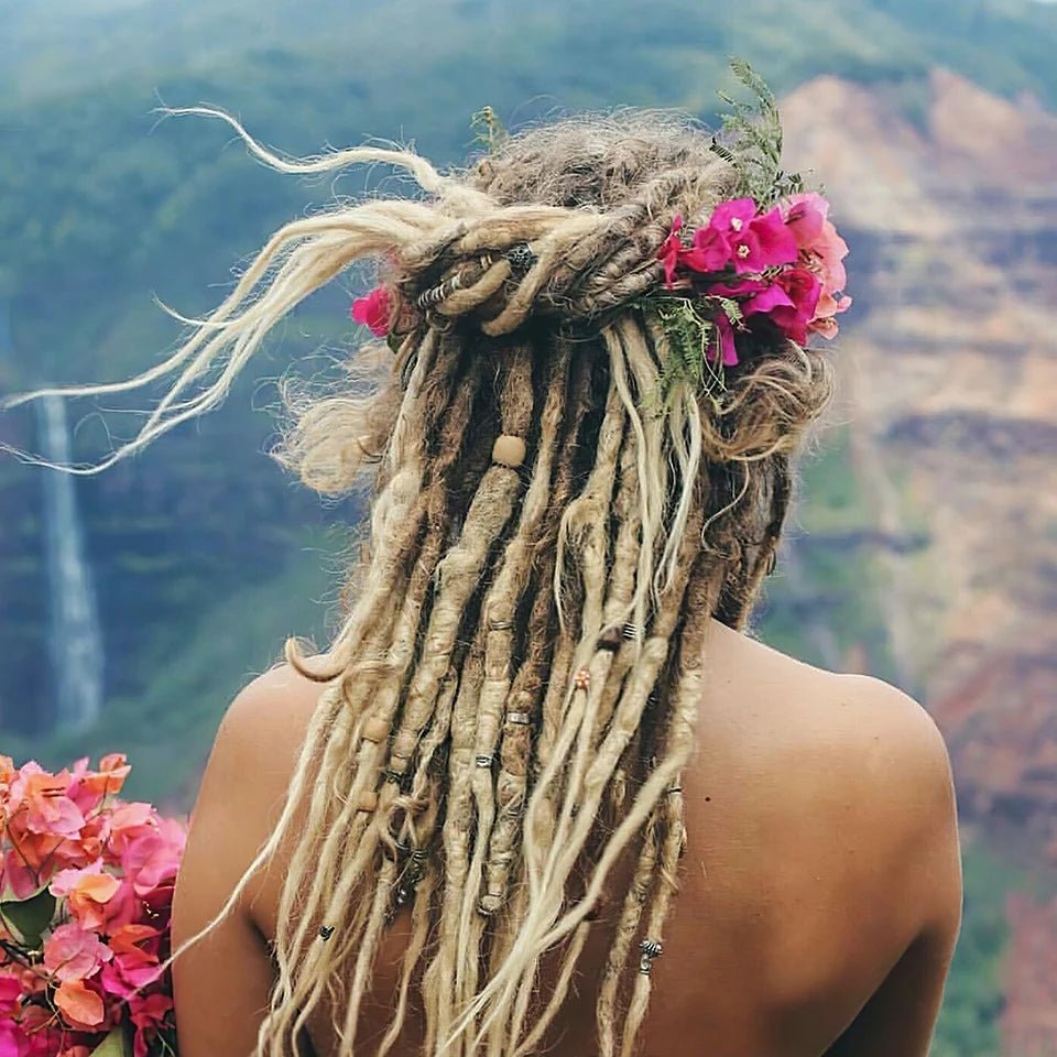 Synthetic Cheap Dreadlocks Hair Extensions For Women 18 Inch Full Hand-made Permanent Dread Loc Extension For Men 5 10 Strands - MAGUSTA BEAUTY