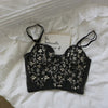 Three-dimensional embroidered bra sexy lace fish bone corset widened breasted with steel ring 2/1 half cup bralette underwear - MAGUSTA BEAUTY