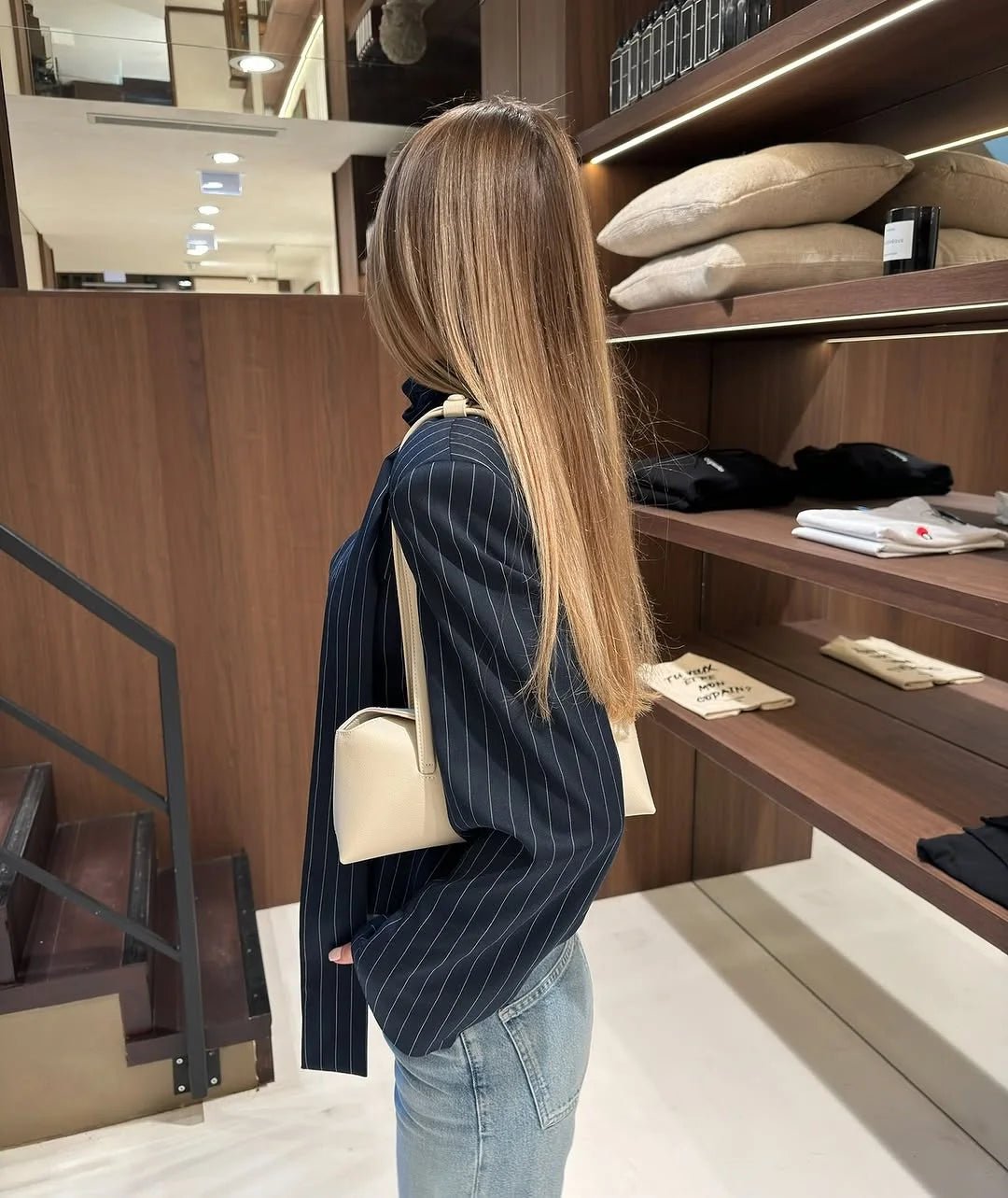 Tossy Elegant Female Striped Suit Coat For Women Scarf Lace-Up Patchwork V-Neck Long Sleeve Luxury Outwear Female Jackets Coat - MAGUSTA BEAUTY