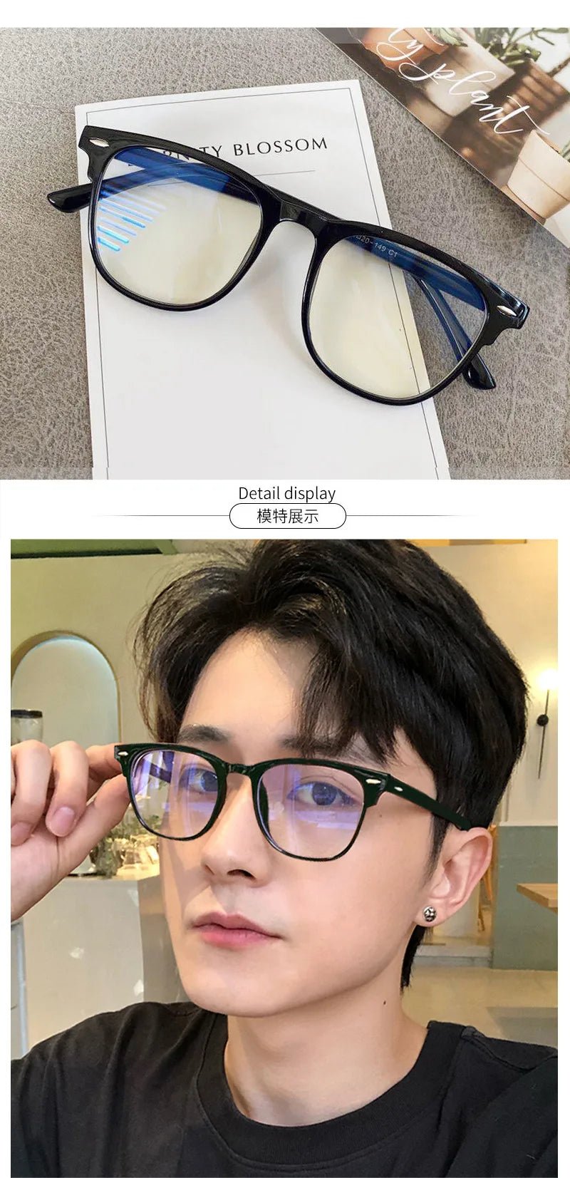 Transparent Computer Glasses Frame Women Men Anti Blue Light Round Eyewear Blocking Glasses Optical Spectacle Eyeglass - MAGUSTA BEAUTY