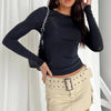 TUSHANGGE Women Long Sleeve T Shirt Spring Autumn Solid Casual Shirts Female Pullovers Tee Y2k Clothes Streetwear Crop Tops - MAGUSTA BEAUTY