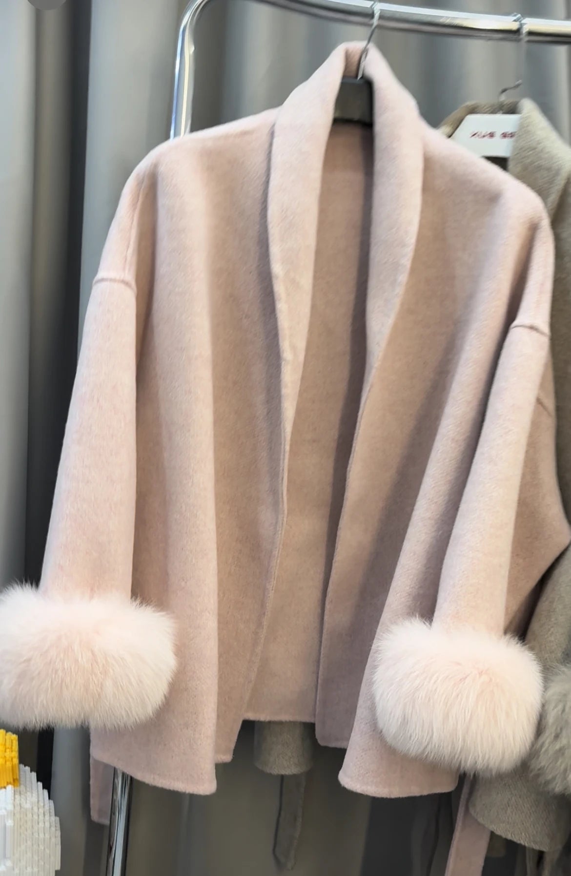 UCXQ Elegant OL Office Lady Overcoats Fur Patchwork Long Sleeve Woolen Coat Beautiful Women's Clothing Jacket Autumn 2025 Winter - MAGUSTA BEAUTY