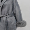 UCXQ Elegant OL Office Lady Overcoats Fur Patchwork Long Sleeve Woolen Coat Beautiful Women's Clothing Jacket Autumn 2025 Winter - MAGUSTA BEAUTY