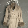 UCXQ Elegant OL Office Lady Overcoats Fur Patchwork Long Sleeve Woolen Coat Beautiful Women's Clothing Jacket Autumn 2025 Winter - MAGUSTA BEAUTY