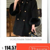 UCXQ Elegant OL Office Lady Overcoats Fur Patchwork Long Sleeve Woolen Coat Beautiful Women's Clothing Jacket Autumn 2025 Winter - MAGUSTA BEAUTY