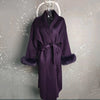 UCXQ Elegant OL Office Lady Overcoats Fur Patchwork Long Sleeve Woolen Coat Beautiful Women's Clothing Jacket Autumn 2025 Winter - MAGUSTA BEAUTY