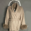 UCXQ Elegant OL Office Lady Overcoats Fur Patchwork Long Sleeve Woolen Coat Beautiful Women's Clothing Jacket Autumn 2025 Winter - MAGUSTA BEAUTY