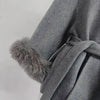 UCXQ Elegant OL Office Lady Overcoats Fur Patchwork Long Sleeve Woolen Coat Beautiful Women's Clothing Jacket Autumn 2025 Winter - MAGUSTA BEAUTY