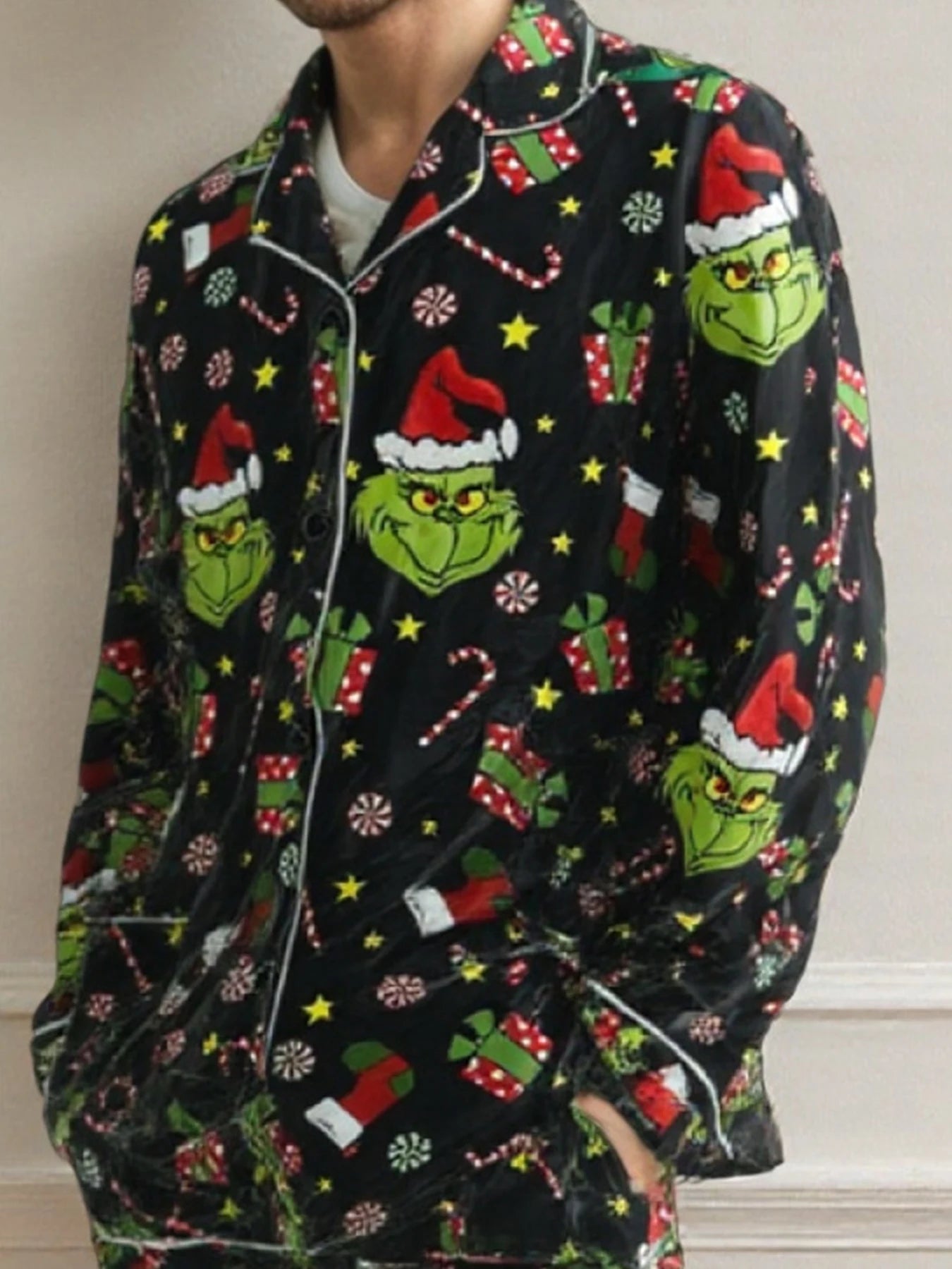 Unisex Christmas Tree Pattern Long - Sleeve Pajama Set Fashionable 3D Print Casual Y2K Style 2025 Collection Comfortable Sleepwear - MAGUSTA BEAUTY