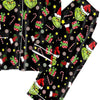 Unisex Christmas Tree Pattern Long - Sleeve Pajama Set Fashionable 3D Print Casual Y2K Style 2025 Collection Comfortable Sleepwear - MAGUSTA BEAUTY