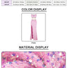 VC Pink Sparkly Sequins Long Dress Beaded Crystal Feather Embellished High Slit Straight Floor - length Prom Evening Gown Vestidos - MAGUSTA BEAUTY