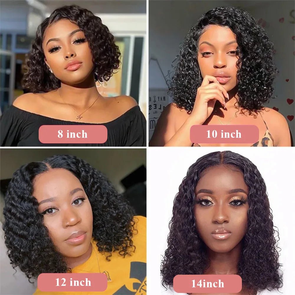 Water Curly Short Bob Wigs 250% Brazilian Ready to Go 7x5 Glueless Human Hair Wigs 13x6 Deep Wave HD Lace Frontal Wig For Women - MAGUSTA BEAUTY