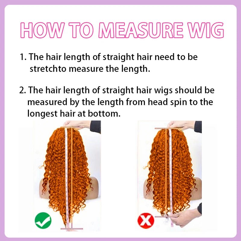 Water Wave Ginger Lace Front Wigs Human Hair 13x4 13x6 350 Colored Wigs 100% Brazilian Human Hair Deep Curly Wigs Orange Ginger - MAGUSTA BEAUTY