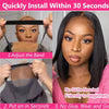 Wear And Go Glueless Wigs Human Hair Bob Straight Pre Cut Lace Front Wigs Human Hair Upgraded No Glue Lace Front Wigs For Women - MAGUSTA BEAUTY