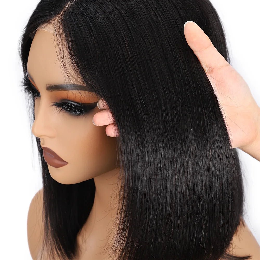 Wear And Go Glueless Wigs Human Hair Bob Straight Pre Cut Lace Front Wigs Human Hair Upgraded No Glue Lace Front Wigs For Women - MAGUSTA BEAUTY