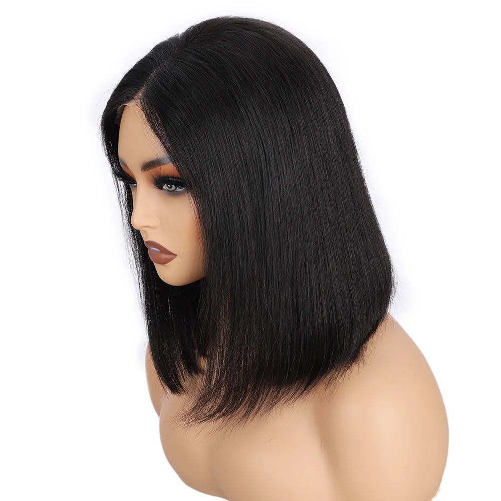 Wear And Go Glueless Wigs Human Hair Bob Straight Pre Cut Lace Front Wigs Human Hair Upgraded No Glue Lace Front Wigs For Women - MAGUSTA BEAUTY
