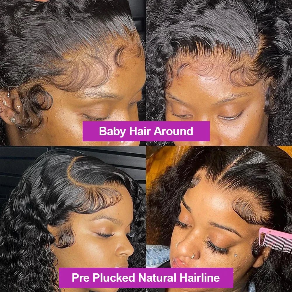 Wear Go 13x4 13x6 Water Wave Bob Lace Wig For Women Curly 7x5 Glueless Human Hair Wig Ready To Go Human Hair Wigs Pre Cut 250% - MAGUSTA BEAUTY