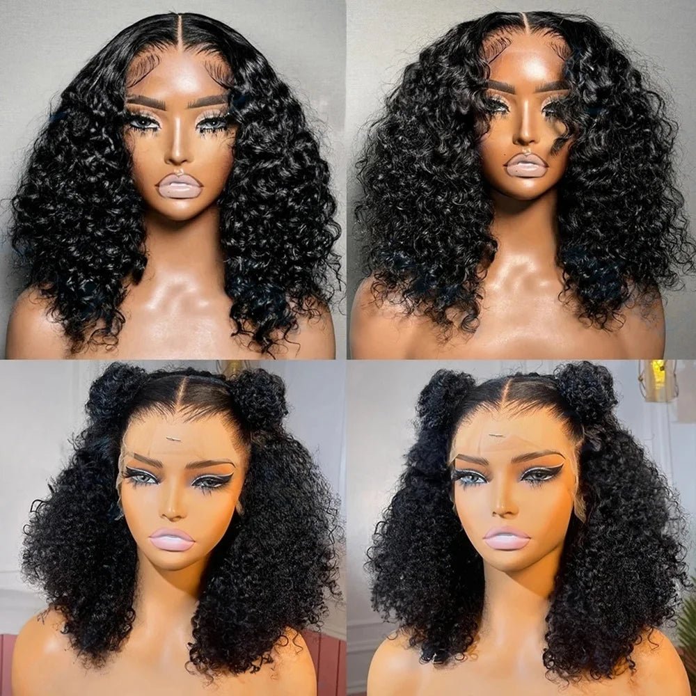 Wear Go 13x4 13x6 Water Wave Bob Lace Wig For Women Curly 7x5 Glueless Human Hair Wig Ready To Go Human Hair Wigs Pre Cut 250% - MAGUSTA BEAUTY