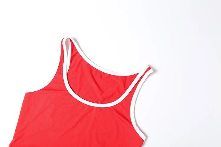 Weird Puss Casual Simple Women 2 Piece Set Tracksuit Skinny Tank Tops+Irregular Hem Skirts Matching Stretch Streetwear Outfits - MAGUSTA BEAUTY
