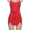 Weird Puss Casual Simple Women 2 Piece Set Tracksuit Skinny Tank Tops+Irregular Hem Skirts Matching Stretch Streetwear Outfits - MAGUSTA BEAUTY
