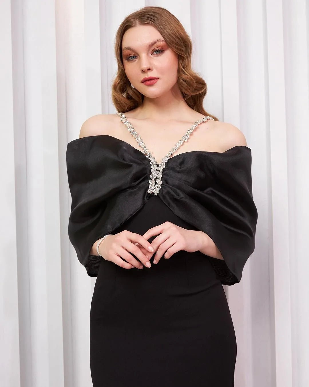 White Black Color Women Sexy Off the Shoulder Beading Halter Bodycon Long Bandage Dress Celebrate Evening Party Dress Wholesale - MAGUSTA BEAUTY