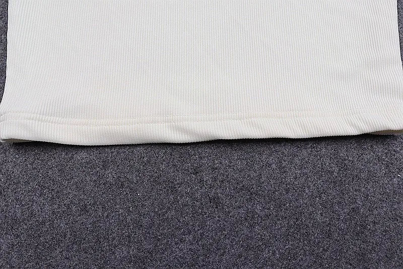 White Halter Sexy Backless Tank Tops for Women Streetwear 2024 Sleeveless Ribbed Knit Vest Top Cropped Feminino - MAGUSTA BEAUTY