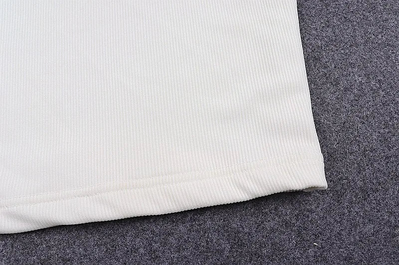 White Halter Sexy Backless Tank Tops for Women Streetwear 2024 Sleeveless Ribbed Knit Vest Top Cropped Feminino - MAGUSTA BEAUTY