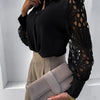 White Sexy Lace Hollow Out Women Blouse Autumn 2025 Spring Black Top Vintage Button Up Shirts Long Sleeve Mesh Design Tops 19948 - MAGUSTA BEAUTY