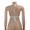 White Sleeveless Sexy Halter Rhombus Crop Tops For Women Rave Festival Backless Lacing Cropped Tops Summer Unpadded Camisole - MAGUSTA BEAUTY