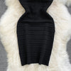 White/Black Sexy Summer Knit Strap Dress Women Tank V Neck Elatic Waist Bodycon Sundress Female Beach Midi Dress - MAGUSTA BEAUTY