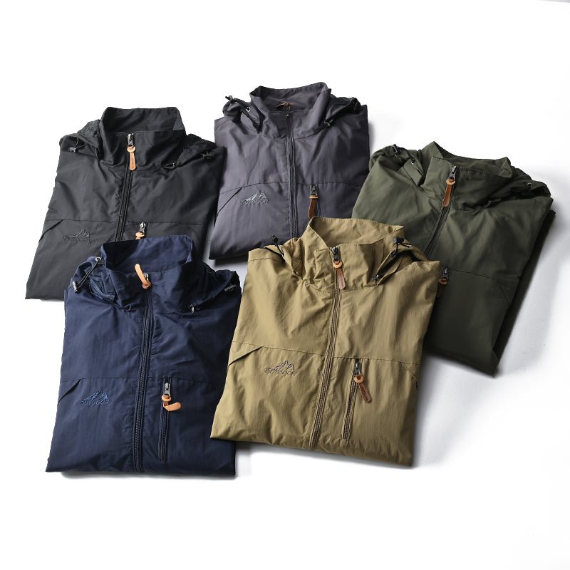 Windbreaker Men Tactical Jacket Waterproof Outdoor Hooded Coat Sports Military European Size S-5XL Field Climbing Thin Outwear - MAGUSTA BEAUTY