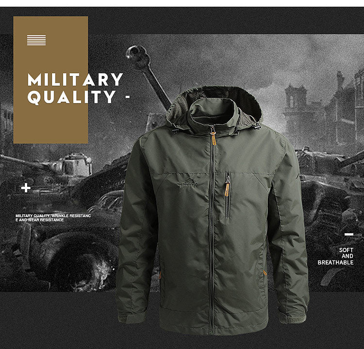 Windbreaker Men Tactical Jacket Waterproof Outdoor Hooded Coat Sports Military European Size S-5XL Field Climbing Thin Outwear - MAGUSTA BEAUTY