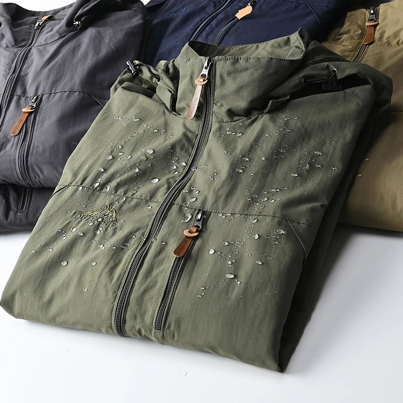 Windbreaker Men Tactical Jacket Waterproof Outdoor Hooded Coat Sports Military European Size S-5XL Field Climbing Thin Outwear - MAGUSTA BEAUTY