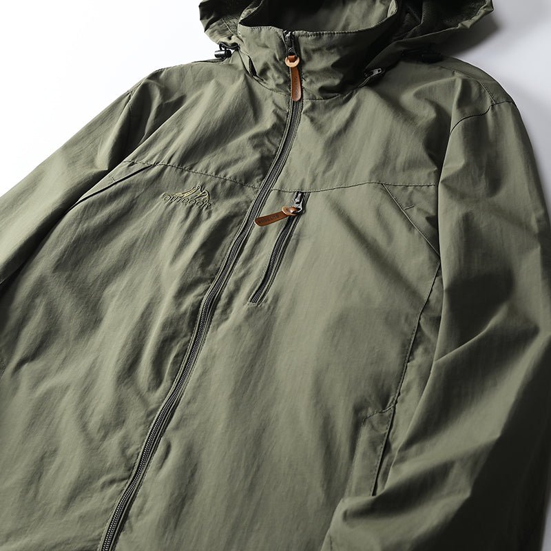 Windbreaker Men Tactical Jacket Waterproof Outdoor Hooded Coat Sports Military European Size S-5XL Field Climbing Thin Outwear - MAGUSTA BEAUTY